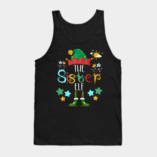 The Sister Elf, Christmas Family Matching Fun Xmas Top Tank Top